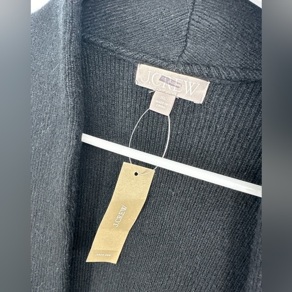 NWT J Crew $178 Women's Cocoon sweater blazer In Black Merino Wool Blend - Picture 3 of 5
